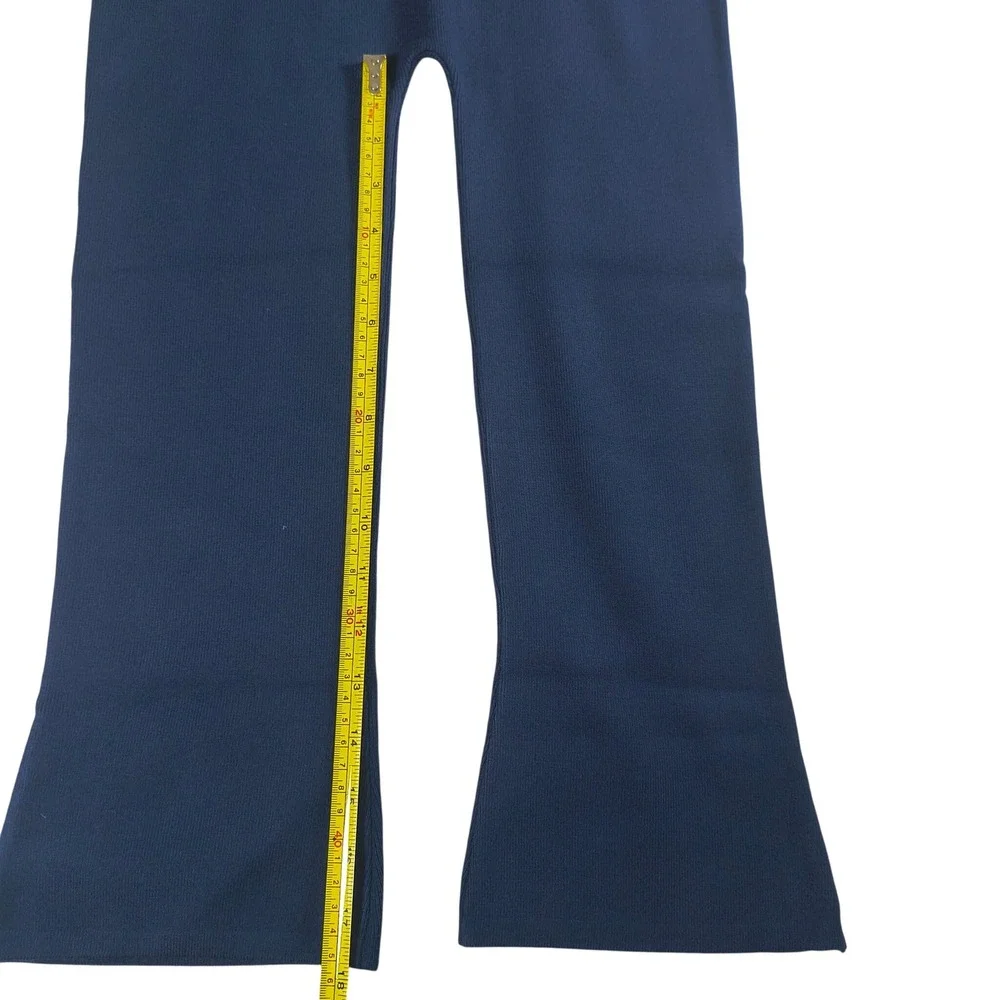 Fashion Nova Below Deck Capri Jumpsuit Navy Combo Striped Knit Size Small NWT